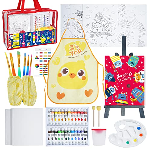 KIDDYCOLOR 150-Pieces Deluxe Art Set for Kids, Drawing Art Supplies in a  Plastic Case, Great Gift for Kids Christmas New Year