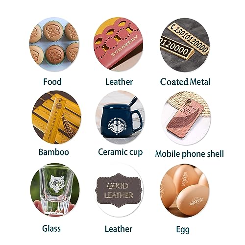 Phezer DJ6 Laser Engraving Machine for Beginners, 2.12lb Portable 3W Output Laser Engraver Logo Marker DIY Handcraft Kits for Wood Bamboo Phezer