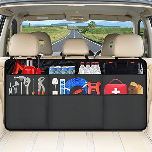 Car Hanging Rear Seat Trunk Storage Bag - Oxford Cloth Hanging Organizer -  Grey