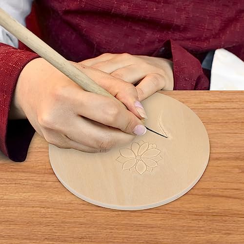 12 PCS 12 Inch Unfinished Wood Circles, Thickness 6mm, Wooden Rounds for Crafts, Wood Discs for DIY Painting Decorations, Weddings and Parties,by GNIEMCKIN