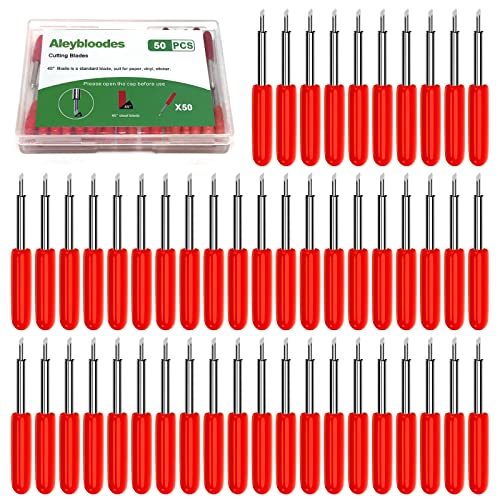 50PCS Replacement Cutting Blades Compatible with Cricut Explore Air/Air 2/Air 3/, Standard Fine Point Blade Compatible with Cricut Maker/Maker Aleybloodes