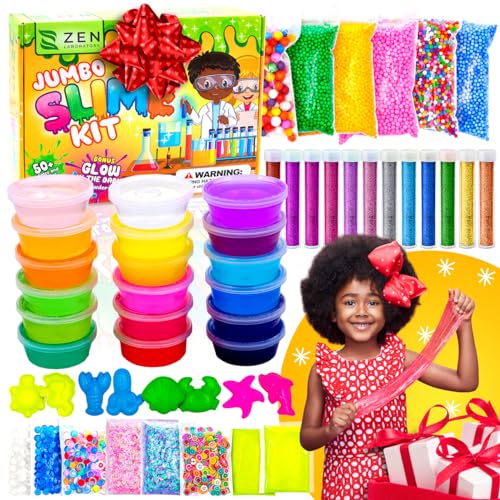 Ultimate Slime Kit for Girls 10-12 | Perfect Toys for Girls 7-12 Years Old | Complete DIY Slime Making Kit for Kids and Boys | Christmas Party Favors Zen Laboratory