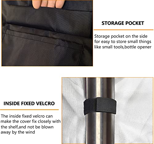 Dalema Wire Rack Cover,Heavy Duty 600D Dustproof Waterproof Shelf Cover,Storage Shelving Covers for Wire Shelves 5-Tier,Cover for 36" W x 18" D x 72" Dalema