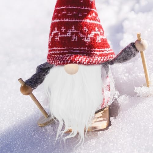 MAGICLULU 1 Set Gnome Beards Handmade Dwarf Beard with Wooden Balls Christmas Fluffy Fuzzy Craft Beards for Home Party Decor MAGICLULU