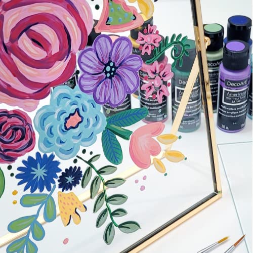 Modern Floral Acrylic Paint Set, Set of 12, 2 fl oz DecoArt