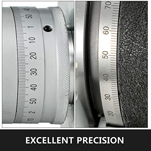 Mophorn Rotary Table 8Inch Horizontal Vertical HV8 Precision 3MT Milling Drilling Machine Vernier Reading Milling Drilling Boring Mophorn