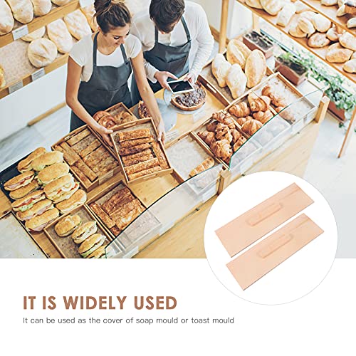 Healifty 2Pcs Soap Loaf Molds Wood Box Lid Covers Unfinished Rectangular Candle Mold Mould Lids Tops Cake Pans Cover for DIY Craft Homemade Cake Healifty