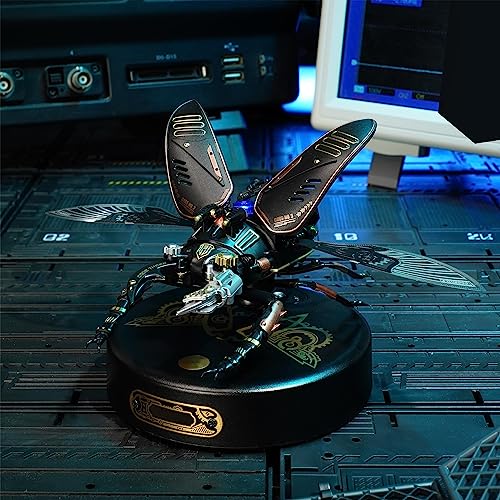 ROBOTIME MI03 Model Kits for Adults/Teens-Storm Beetle Model Building Kits-115 Pieces Mechanical 3D Puzzle-Birthday Gift for Men-Aesthetic Desk Toy ROBOTIME