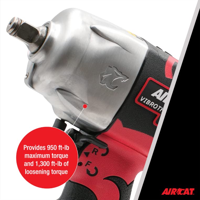 AIRCAT Pneumatic Tools 1178-VXL: 1/2-Inch Vibrotherm Drive Impact Wrench 1,300 ft-lbs - Standard Anvil AIRCAT