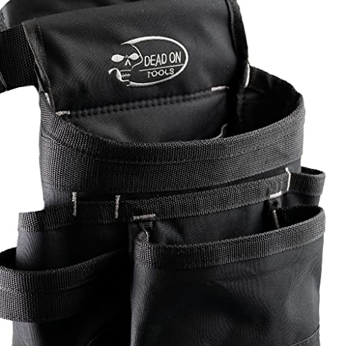 Dead On Tools DO-FR One Size Fits All 2-Bag Carpenter's and Framer's Construction Rig with Suspenders and 24 Pockets in Grey and Black Dead On Tools