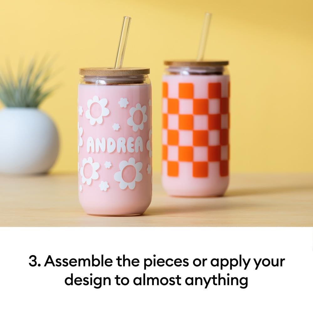 Cricut Joy Xtra and EasyPress Mini with Iron-On Vinyl Sampler Pack and Tool Kit Bundle - Cutting Machine with Small Heat Press and HTV Accessories, Cricut