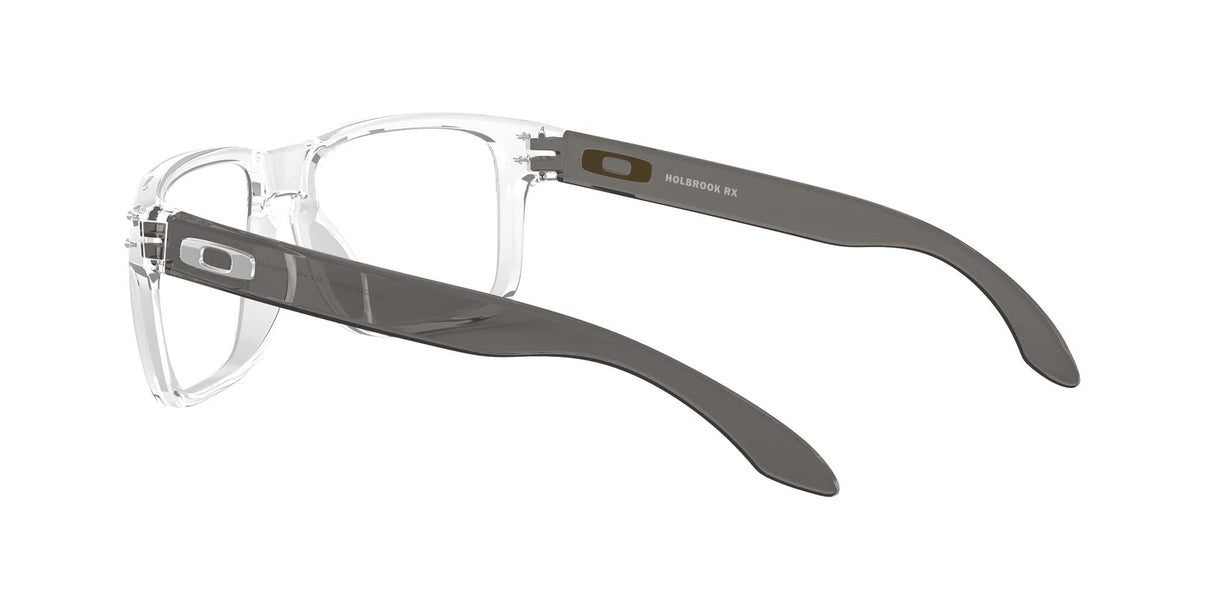 Oakley Men's Ox8156 Holbrook Rx Square Prescription Eyeglass Frames, Polished Clear/Demo Lens, 56 mm Oakley