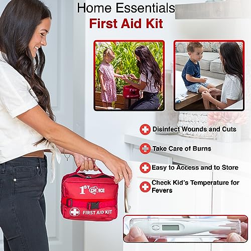 Vital House 326 Piece First Aid Kit - Professional Waterproof Trauma Medical Kit for Emergency, Ideal for Home, Office, Car, Travel, Outdoor, Vital House