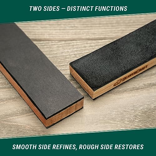 BeaverCraft Pocket Leather Strop Kit LS9P02 Stropping Leather with Knife Polishing Compound - Leather Strop for Knife Sharpening, Carving Knife Strop BeaverCraft