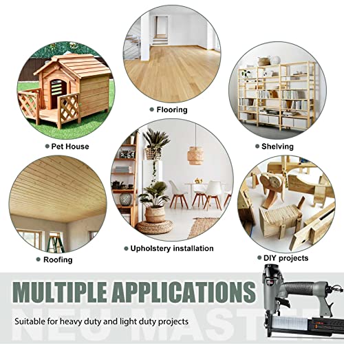 Pneumatic Brad Nailer, NEU MASTER 2 in 1 Nail Gun Staple Gun Fires 18 Gauge 2 Inch Brad Nails and Crown 1-5/8 inch Staples with Carrying Case and NEU MASTER