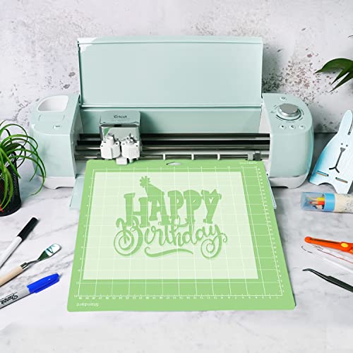Gwybkq Cutting Mat for Cricut Explore One/Air/Air 2/Maker 8 Pack 12x12 Inch Standard Green Grip Adhesive Sticky Non-Slip Durable Mat Cut Mats Gwybkq