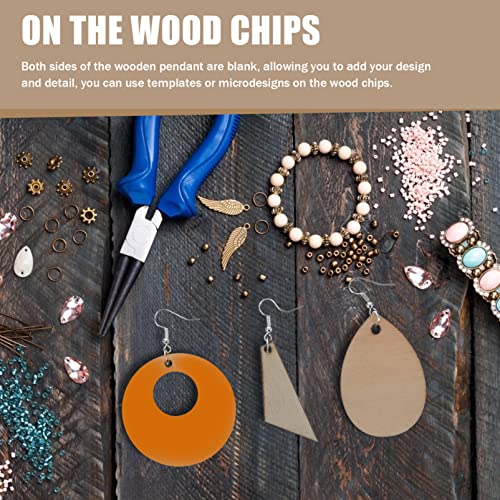 MILISTEN 1 Set Wooden Blank Earrings Wood Stud Earrings Unfinished Wooden Earrings Blanks Wooden Dangle Pendants Material erings Wood Earrings Milisten