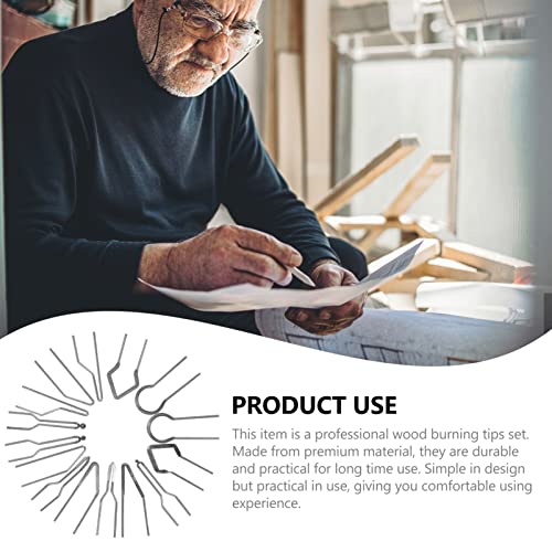 EXCEART Pyrography Tips Replacement Carving Heating Wire Tips 45 Pcs for Wood Burning Machine EXCEART