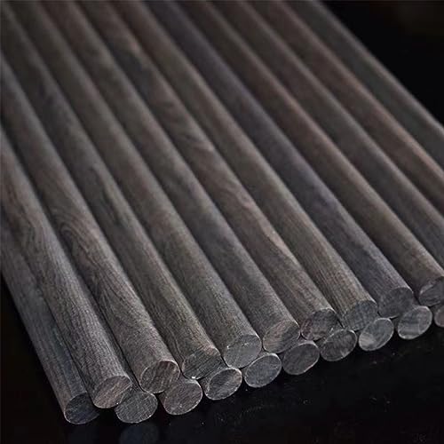 Dowel Rods Wood Sticks Ebony Dowel Pins- 5.91 Inch African Blackwood Wood Pen Blank Wooden Carving Blocks - Wood Stick Pen Blank Cut Offs for Pen qczoyp