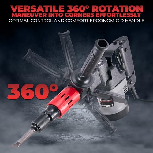 XtremepowerUS 3000BPM Demolition Chipping Jack Hammer w/Chisel Bit & Case Electric 1000W Demolition Construction Concrete Breaker Punch Drill XtremepowerUS
