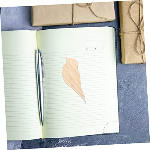 FUNOMOCYA 6pcs Blank Bamboo Bookmark DIY Craft Bookmark Tag Blank Cardstock Bookmarks Unfinished Bookmarkers DIY Blank Bookmarks Present Labels Book FUNOMOCYA