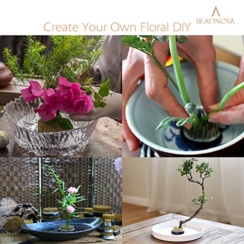 BEADNOVA Flower Frog Ikebana Kenzan with Rubber Gasket Floral Frog for Arrangements Ikebana Vase (1.3 Inch/34mm, 1pcs) BEADNOVA