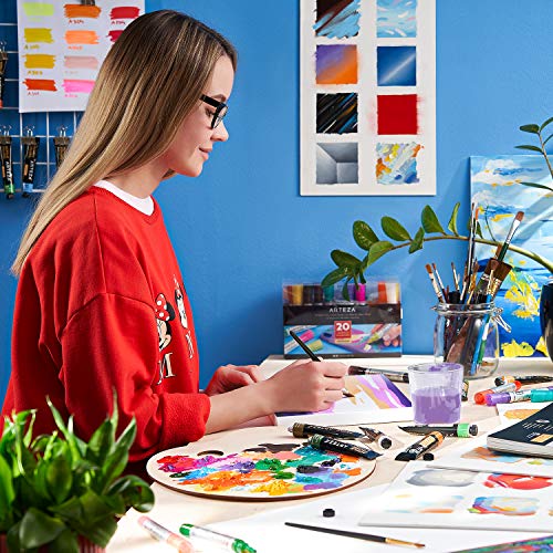 Arteza Acrylic Paper Foldable Canvas Pad, 8x11 Inches, 20 Sheets, DIY Frame, Heavyweight Acrylic Paint Paper, 220 lb, 360 GSM, Acid-Free, Art ARTEZA