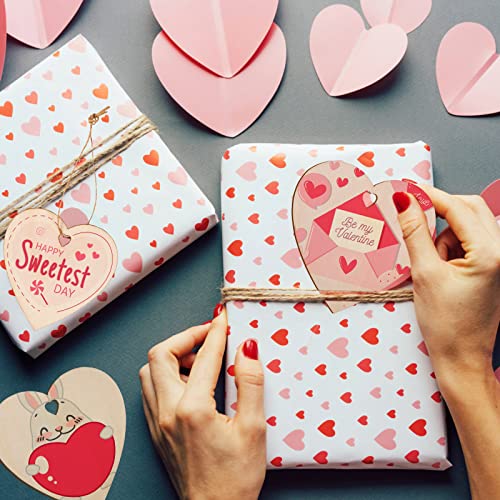 MGParty 60Pcs Natural Heart Wood Slices, DIY Mother's Day Bulk Wooden Hearts for Crafts, Unfinished Paintable Wooden Hanging Decorations, Wood Kit MGparty