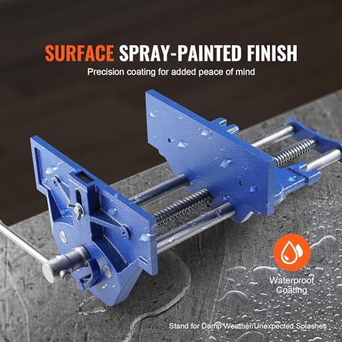 VEVOR Woodworking Vise, 13 inch Woodworking Bench Vise, Heavy-duty Cast Iron Vice for Workbench 10.6" Jaw Width, with Quick Release Lever for VEVOR