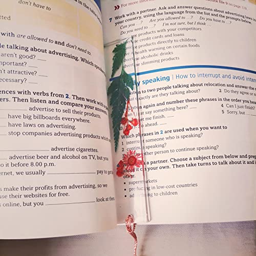 2 Set of Bookmark with Tassel Silicone Resin Mold Rectangle Leaves Texture Flower Shaped Epoxy Silicone Casting Molds Bookmark for Reading Book 10 Qinlunuho