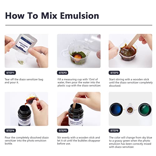 Caydo 54 Pieces Screen Printing Kit with 50W LED UV Exposure Screen Printing Light, 6 Color Screen Printing Ink, Screen Printing Photo Emulsion, Caydo