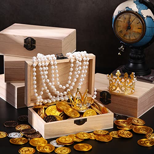 Yookeer Unfinished Wooden Boxes with Hinged Lid Wood Bulk Box for Crafts Rectangle Keepsake Box Front Clasp Wooden Storage Box for Crafts Paint DIY Yookeer