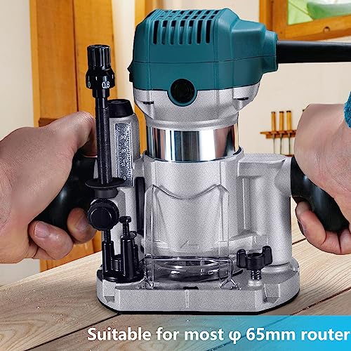 Dobetter Plunge Router Base For Compact Router, Aluminum Plunge Router Bracket Compatible with 65mm Diameter Palm Router-DBPB700 Dobetter
