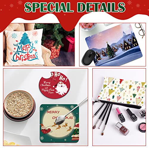 44Pcs Sublimation Blanks Products, DIY Sublimation Blanks Bulk with Car Coaster, Mouse Pad, Pillow Covers, Garden Flag, Makeup Bag, Drawstring Bag NEOACT