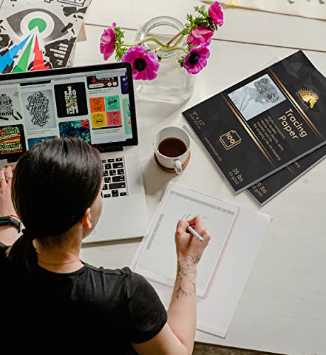 MyArtscape Tracing Paper Pad - 39lb - 9" x 12" - 100 Transparent Sheets - Artist Quality MyArtscape