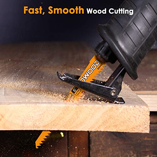 6-Inch Metal/Wood Saw Blades for Reciprocating/Sawzall Saws by KOWOOD for Dewalt,Bosch, Black & Decker, Makita, 6 PCS KOWOOD