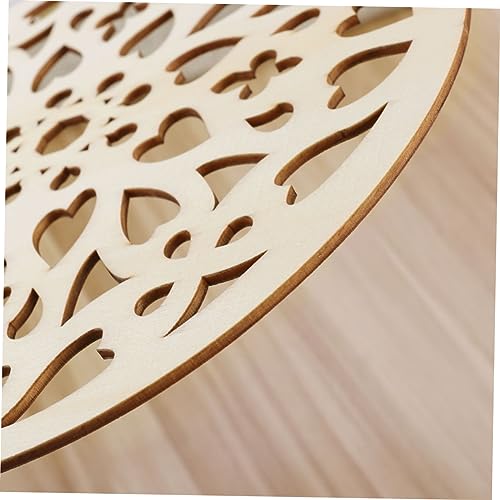 DIY Wooden Embellishment Christmas Wooden Pendant Christmas Gift Tags Hanging Unfinished Cutouts Round Rustic Pendant Unfinished Woods Chips Wooden CIMAXIC