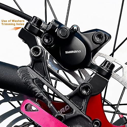 Kigauru Bike Disc Brake Mounting Bracket Aluminum Alloy CNC Machined Standard Caliper Post Mount Front 203mm Rear 180mm Rotor Adapter with Bolts Kigauru