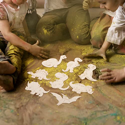 Crafts 8Pcs Unfinished Wood Cutouts Wooden Paint Crafts Animal Cut Out Wood Slices Wooden Chips for Home Decoration Ornament DIY Craft Art Project SEWACC