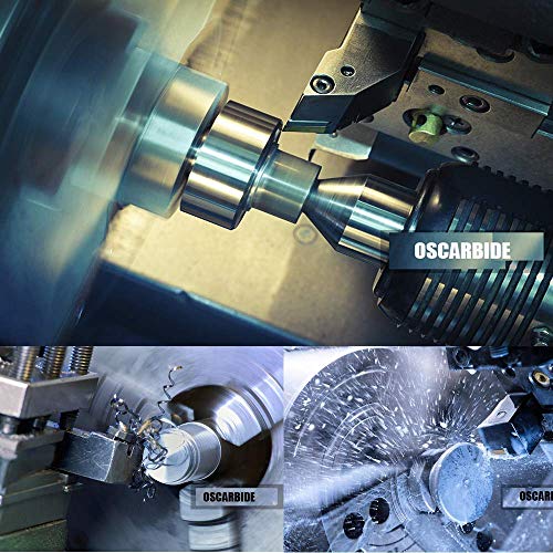 OSCARBIDE Nickel Plated 1/2"Shank Indexable Lathe Turning Holder 7 Pieces/Set,Heavy-Duty CNC Metal Lathe Cutting Tools for Turning Grooving Threading OSCARBIDE