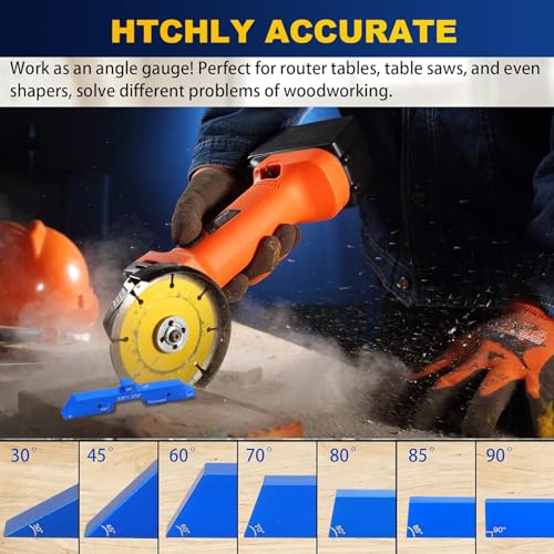 TRAVEANT Router Table Set Up Bars, 7PCS Aluminum Precision Setup Block Height Gauge Set for Woodworking Tools Table Saw Accessories Angle Depth Traveant