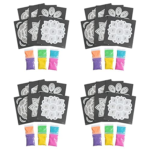 Colorations World of Art - India Rangoli, 6 Designs with Sand - Set of 24 Colorations