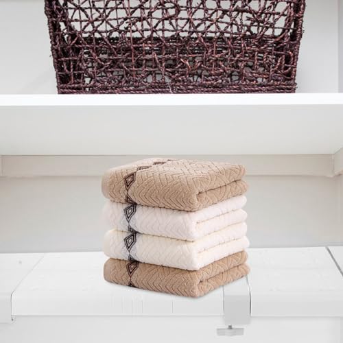 Alipis Expandable Closet Tension Shelf Rod Adjustable Metal Storage Rack Cabinet Organizer DIY Divider Separator Shelves for Wardrobe Cupboard Alipis