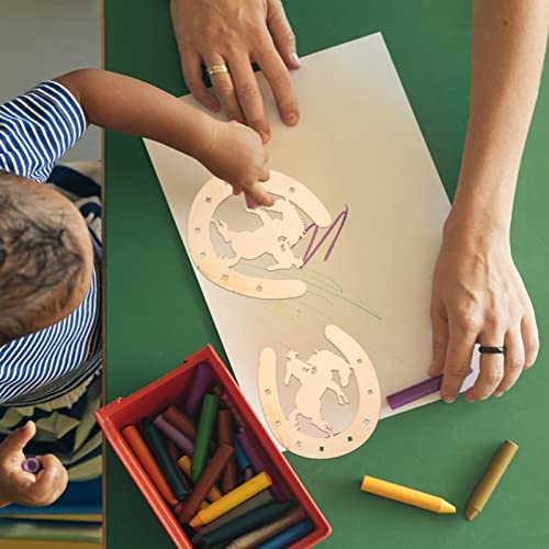 Wood Horseshoe Cutouts 48pcs Wood Discs Slices Horseshoe Shape Unfinished Wooden Cutouts for Christmas Craft DIY Home Decoration Wood Horseshoe EXCEART