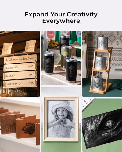 xTool F1 Slide Extension for F1 only, Expand The Laser Engraving Area to 115 * 400mm, Longer Laser Engraving and Cutting for Laser Engraver, 5 Clamps xTool