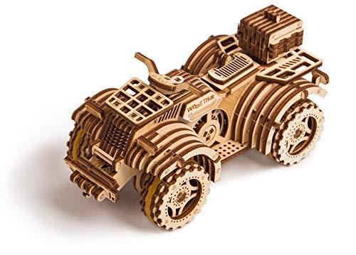 Wood Trick ATV Quad Bike Toy Mechanical Wooden Model Kit for Adults and Kids to Build - 7x4″ - 3D Wooden Puzzle - STEM Toys for Boys and Girls Wood Trick