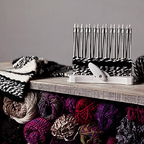 Craft Crush Weaving Loom Craft Kit - Learn to Weave Scarves, Gloves, Home Décor - Modern Design Mini Craft Kit for Teens & Adults - Easy-to-Use, Fast Craft Crush