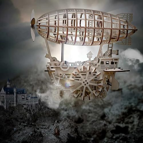 Robotime 3D Jigsaw Puzzle Construction Set DIY Mechanical Model Build Kit 3D Laser Cut Woodcraft Model Making Puzzle Challenge Gift Set for Adult and ROBOTIME