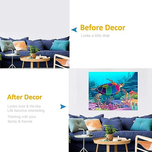 Tookeen Paint by Numbers Kits for Kids - DIY Painting Craft Kits - 20x16 Inch Acrylic Oil Painting Set On Canvas for Childrens & Beginners, Colorful Tookeen