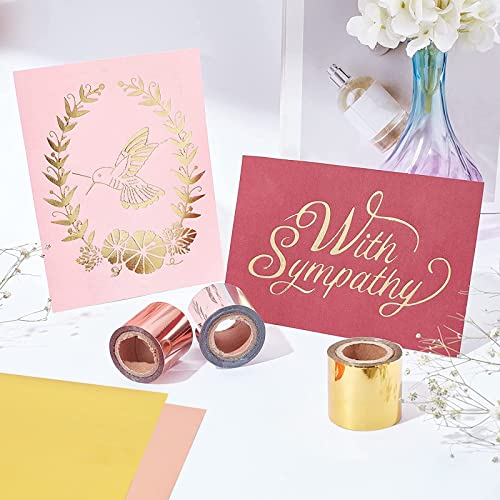 SUPERFINDINGS 60pcs 10 Color Reactive Foil Transfer Foil Paper 11.4x7.3inch A4 Hot Foil Paper Rolls for DIY Craft Embossing Scrapbooking Cards Making SUPERFINDINGS